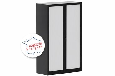 [Pas de famille] - [Pas de sous famille] - Armoire à rideaux H160xL100cm 3 tablettes