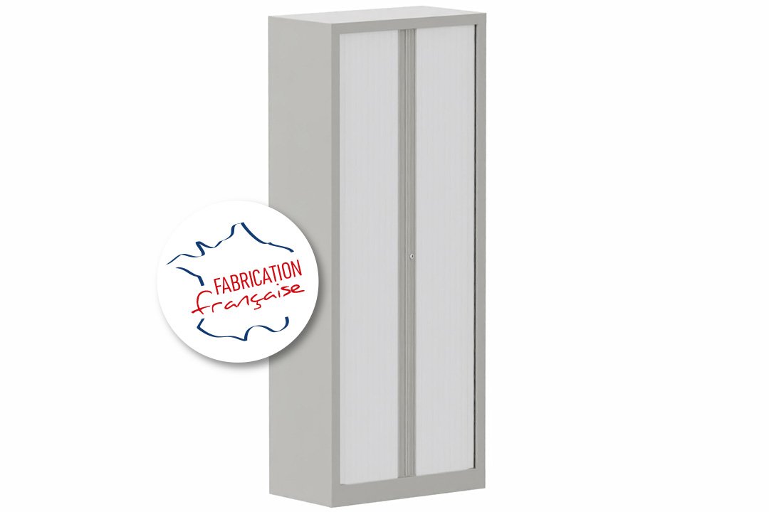 Armoire à rideaux H198xL80cm 4 tablettes