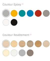 SCOLAIRE - Apprendre - Table TAGE renforcée plat. ép.21 mm strat. chant polyuréthane pièt. époxy - 70x50 cm - T6
