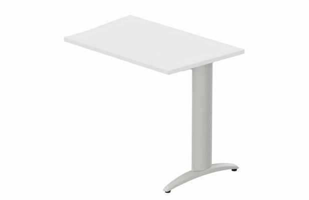 Gamme K2 - Extensions - Plans vagues - Retour vague à gauche 90x60cm sur pied blanc/aluminium - sur délai