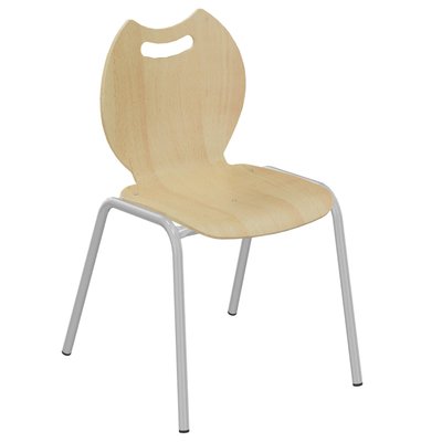 SCOLAIRE - Decouvrir - Chaise NÉMO II coque Bandana bois Blueprotech® pièt. époxy - T4