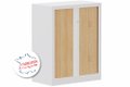 Armoire à rideaux H100xL80cm 2 tablettes