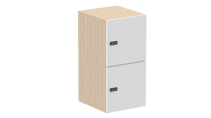 CASIERS - 2 cases - Meuble à cases H.92xL.45xP.50cm - 2 cases H43cm. portes pleine. serrure à code