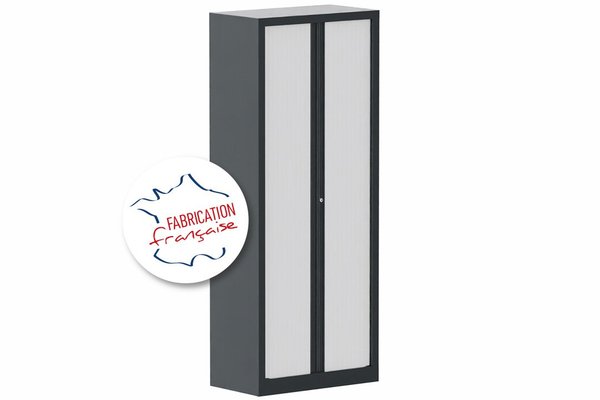 [Pas de famille] - [Pas de sous famille] - Armoire à rideaux H198xL80cm 4 tablettes