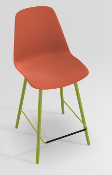CHAISES ET TABOURETS - Pour tables hauteur 90 cm - PETALE Chaise haute L.46xP.51.5xH.101.5cm-hauteur assise 65.5cm