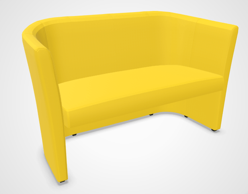 CANAPES - 2 places - CLUB fauteuil 2 places. simili cuir jaune -
