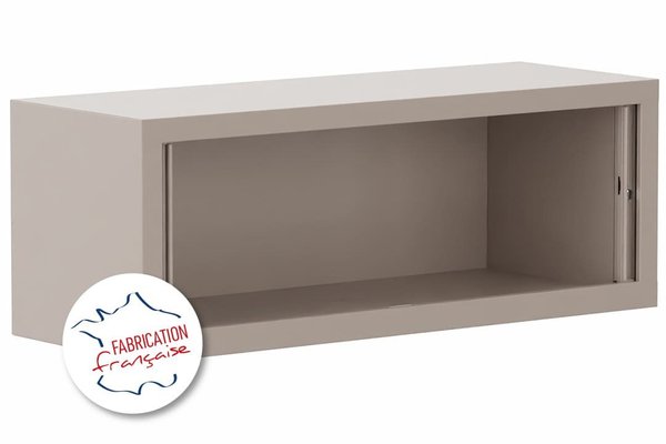 [Pas de famille] - [Pas de sous famille] - Armoire rehausse H44xL120cm coffre basalte/rideaux basalte