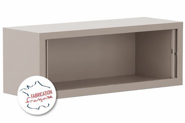 [Pas de famille] - [Pas de sous famille] - Armoire rehausse H44xL120cm coffre basalte/rideaux basalte