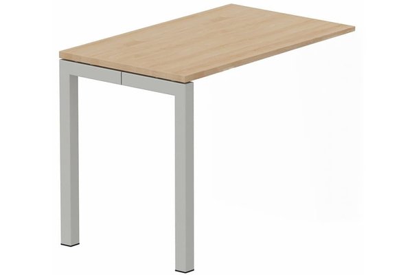 TABLES DE FORMATION - Composables piétement "Arche" - Module composable pied arche L.120xP.60cm, suivant, plateau hêtre, structure aluminium