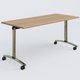 Table abattante gamme Arca 160-70 cm. Plateau Noyer et pietement Chrome.