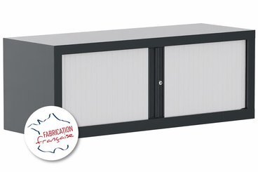 [Pas de famille] - [Pas de sous famille] - Armoire rehausse H44xL120cm coffre anthracite/rideaux blanc