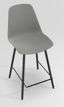 CHAISES ET TABOURETS - Pour tables hauteur 90 cm - PETALE Chaise haute L.46xP.51.5xH.101.5cm-hauteur assise 65.5cm