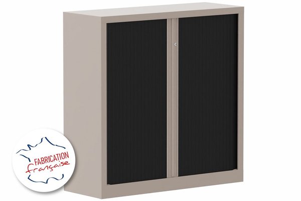 [Pas de famille] - [Pas de sous famille] - Armoire à rideaux H120xL120cm 2 tablettes