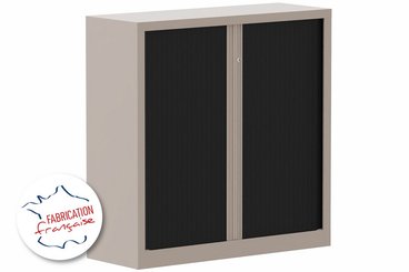 [Pas de famille] - [Pas de sous famille] - Armoire à rideaux H120xL120cm 2 tablettes