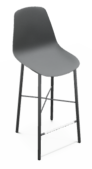 CHAISES ET TABOURETS - Pour tables hauteur 90 cm - DIXIE Chaise haute L.44xP.52xH.101.5cm-hauteur assise 65cm