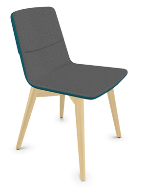 FAUTEUILS/POUFS - 4 pieds bois - MELODY chaise 4 pieds bois frêne naturel 