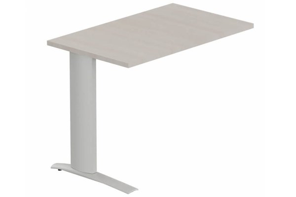 Gamme K1 - Extensions - Plans droits - Retour sur pied, 120x60cm, Acacia/Aluminium