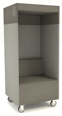 ALCOVE ACOUSTIQUE - Phones Boxes - Phonebox acoustique permet de passer les appels sans gêner les autres, coloris gris foncé et gris