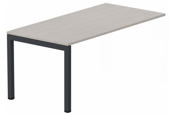 TABLES DE FORMATION - Composables piétement "Arche" - Module composable pied arche L.180xP.80cm, suivant, plateau acacia, structure anthracite