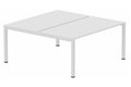 K3 Bench départ 2 plateaux fixes 160x70cm encombrement 160x145cm, plateau blanc, structure blanc