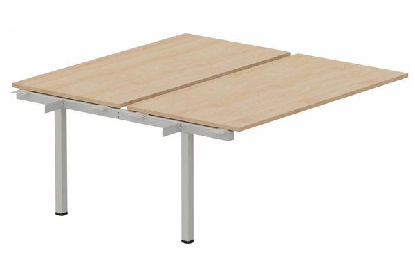 Postes Bench (poste doubles) - SERIE K3 - K3 Bench suivant 2 plateaux fixes 160x70cm encombrement 160x145cm, plateau hêtre, structure aluminium