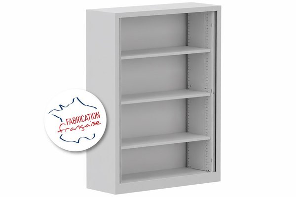 [Pas de famille] - [Pas de sous famille] - Armoire à rideaux H160xL120cm 3 tablettes