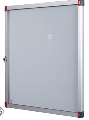 TABLEAUX / CHEVALETS / VITRINES - Vitrines - Vitrine d'intérieur H.98xL.93cm format 12x A4, fond tôle laquée magnétique coloris blanc,PRIX HORS INSTALLATION