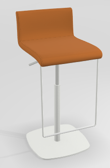 CHAISES ET TABOURETS - Réglables en hauteur - COCKTAIL Tabouret -Finitions : MOSAIC ORANGE (M320) / PIETEMENT EPOXY : structure coloris BLANC MAT (EP91)