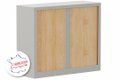Armoire à rideaux H100xL120cm 2 tablettes