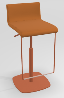 CHAISES ET TABOURETS - Réglables en hauteur - COCKTAIL Tabouret -Finitions : MOSAIC ORANGE (M320) / PIETEMENT EPOXY : structure coloris ROSE MAT (EP30)
