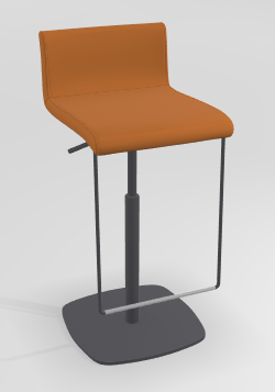 CHAISES ET TABOURETS - Réglables en hauteur - COCKTAIL Tabouret -Finitions : MOSAIC ORANGE (M320) / PIETEMENT EPOXY : structure coloris ANTHRACITE MAT (EP79)