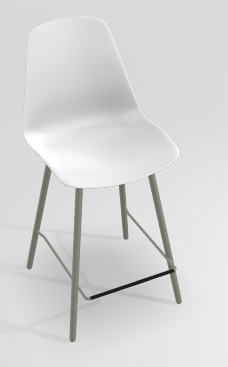 CHAISES ET TABOURETS - Pour tables hauteur 90 cm - PETALE Chaise haute L.46xP.51.5xH.101.5cm-hauteur assise 65.5cm