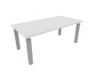 X4 Table de bureau 200x100cm sur pieds aluminium/ blanc - sur délai