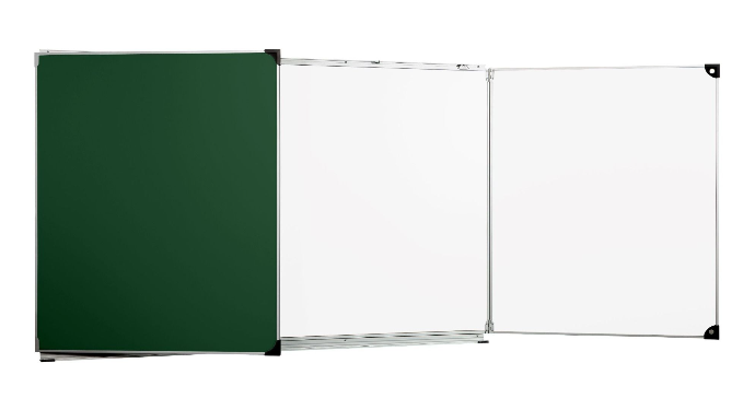 TABLEAUX / CHEVALETS / VITRINES - Tableaux triptyques - Triptyque émaillé  H x L : 100 x 400 cm émaillé blanc et vert  PRIX HORS INSTALLATION