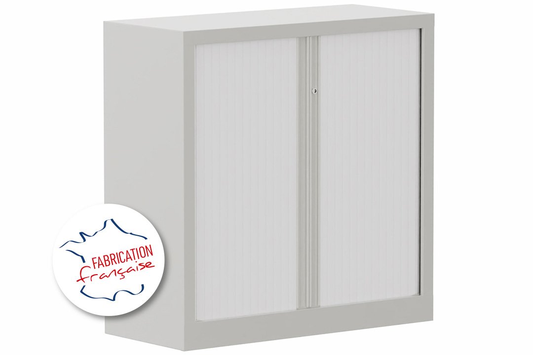 Armoire à rideaux H100xL100cm 2 tablettes
