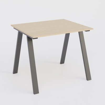 [Pas de famille] - [Pas de sous famille] - Table Keops Métal 140x120 cm de profondeur et hauteur 109 cm . Plateau épaisseur 25mm.