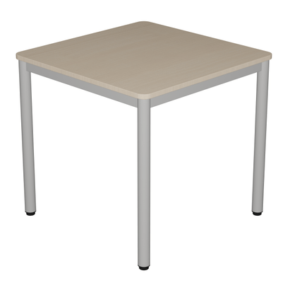 SCOLAIRE - Apprendre - Table CARÉLIE mobile plat. ép.21 mm strat. chant ABS arrondis pièt. époxy - 80x80 cm - T5