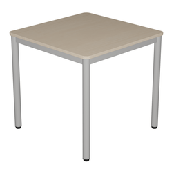SCOLAIRE - Apprendre - Table CARÉLIE mobile plat. ép.21 mm strat. chant ABS arrondis pièt. époxy - 80x80 cm - T5