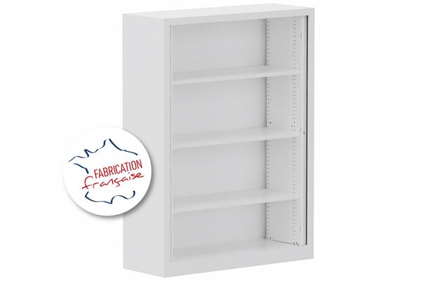 [Pas de famille] - [Pas de sous famille] - Armoire à rideaux H160xL120cm 3 tablettes