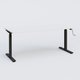 Poste solo 160*70 réglable en hauteur manuel 70-116 cm gamme KPro1. Plateau Blanc et pietement Noir.