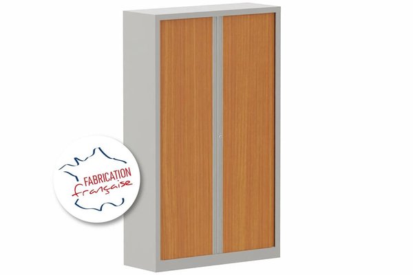 [Pas de famille] - [Pas de sous famille] - Armoire à rideaux démontable H198xL120cm 4 tablettes