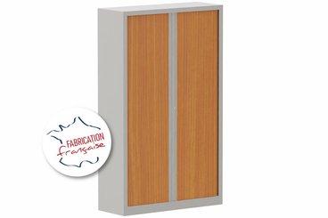 [Pas de famille] - [Pas de sous famille] - Armoire à rideaux démontable H198xL120cm 4 tablettes