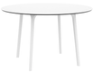 OSLO-Table plateau stratifiè compact ép.12mm, piètement entierement moulè thermoplastique-diam 120 -Finition: Finition:plateau Blanc/piètement Blanc(BLBL)