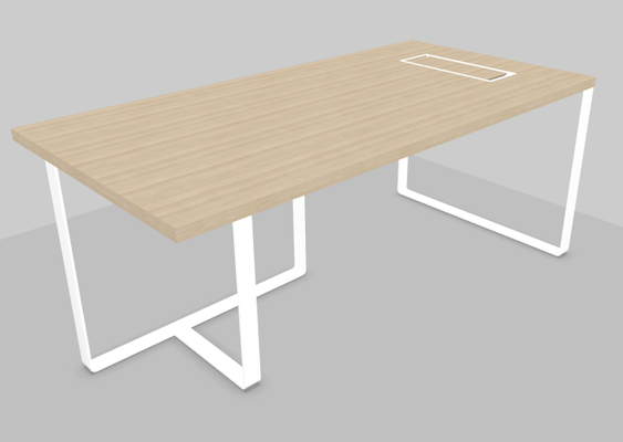 Gamme P1 - Tables de bureau - P1 Table de bureau 180x90cm - top access à droite - sans voile de fond.