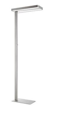 LUMINAIRES - Lampadaires - LIXUS Lampadaire gris métal avec socle offrant un éclairage direct et indirect