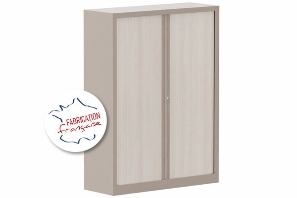 [Pas de famille] - [Pas de sous famille] - Armoire à rideaux H160xL120cm 3 tablettes