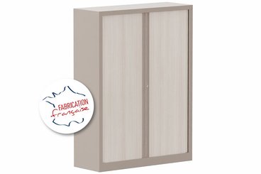 [Pas de famille] - [Pas de sous famille] - Armoire à rideaux H160xL120cm 3 tablettes