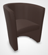 CLUB fauteuil 1 place, simili V coloris marron foncé