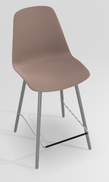 CHAISES ET TABOURETS - Pour tables hauteur 90 cm - PETALE Chaise haute L.46xP.51.5xH.101.5cm-hauteur assise 65.5cm