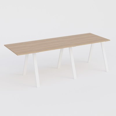 [Pas de famille] - [Pas de sous famille] - Table Keops Métal 340x120 cm de profondeur et hauteur 109 cm . Plateau épaisseur 25mm.